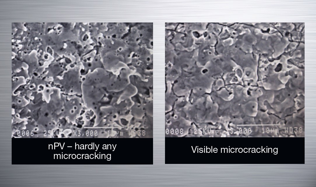 Extremely low risk of microcracking